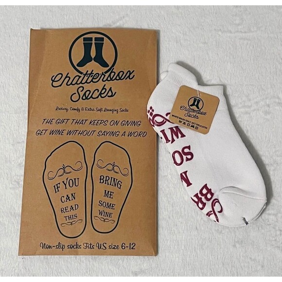 If You Can Read This Bring Me Some Wine Socks - Novelty Fits US Size 6-12 - Picture 1 of 1